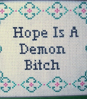 bitch, cross stitch and demon