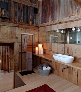 bathroom, rustic and sink
