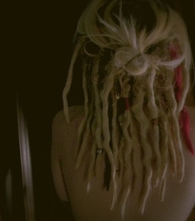 blonde, dread and hair