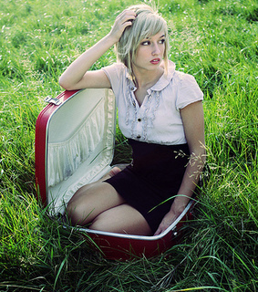 girl, grass and green