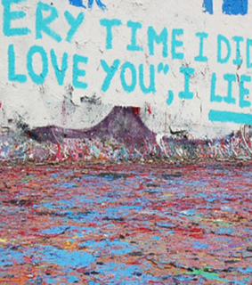 grafitti, liar and lie