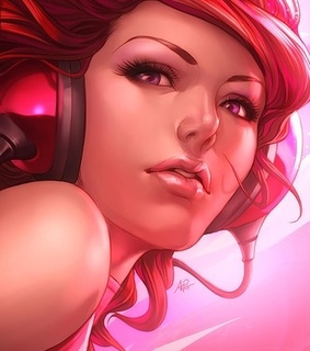 art, color:pink and comics