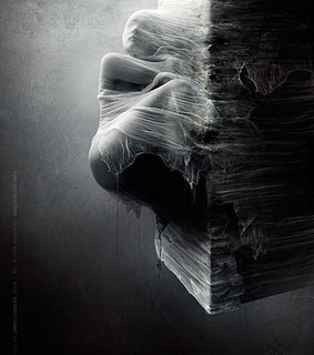 art, bizarre and black and white