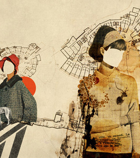 architecture, art and collage