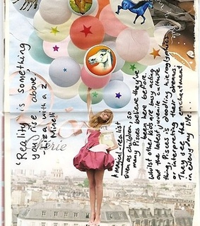 balloons, collage and girl