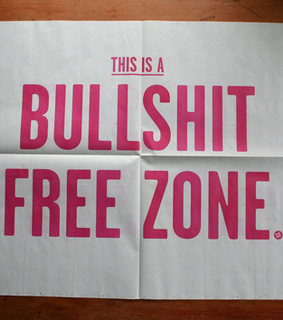 bullshit, note and pink