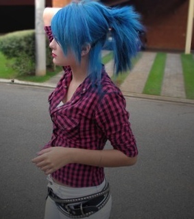 alternative, aquamarine and aquamarine hair