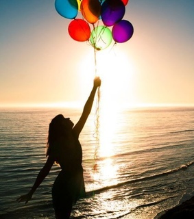 atardecer, balloon and balloons