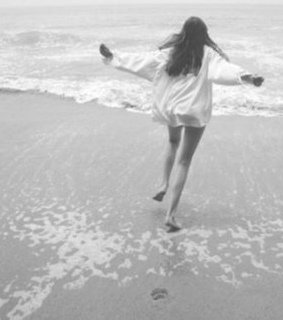 beach, black and white and free
