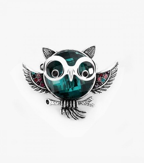 antique owl ring, crystal owl ring and owl cocktail ring