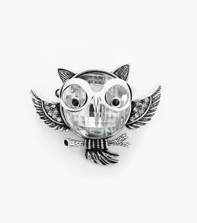 antique owl ring, crystal owl ring and owl cocktail ring