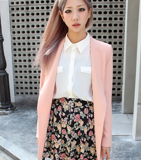 asian, blazer and colorful