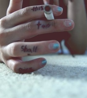 cigarette, floor and girl