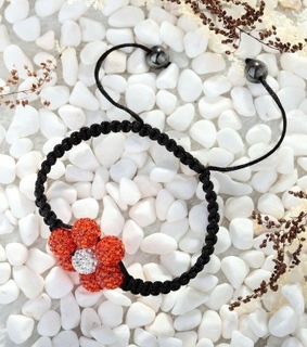 adjustable cord bracelet, beads braided bracelet and beads flower braided bracelet