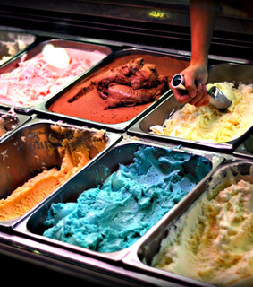 azul, blue and comida