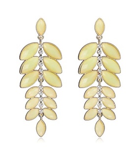 cluster leaves earrings, dangle leaf earrings and dangling leaf earrings