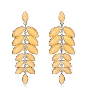 cluster leaves earrings, dangle leaf earrings and dangling leaf earrings