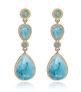 14k gold plated drop earrings, beautiful and fashion