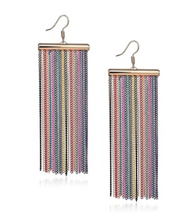 chain earrings, costume jewelry and curtain long tassel earrings
