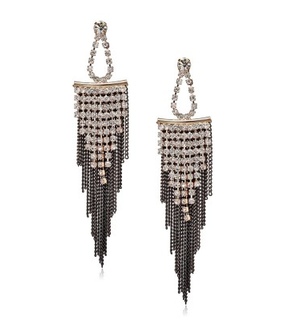 chain earrings, chandelier earrings and costume jewelry