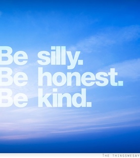 blue, honest and kind