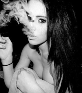 black and white, cigarette and fashion