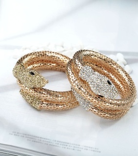 coiled snake bracelets, coiled snake wrap bracelets and crystal snake bracelet