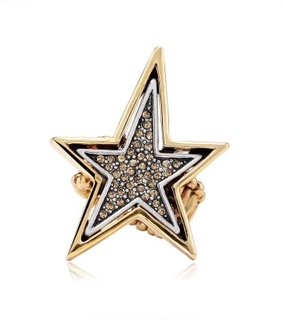 gold punk star rings, gold star jewelries and gold star stretch rings