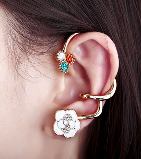 crystal rose ear wrap, ear cuffs and ear wraps