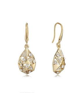 3d earrings, 3d teardrop earrings and bling