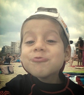 beach, funny and kid