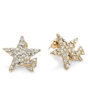 bow star earrings, bow stud earrings and dainty