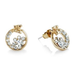 butterfly hoop earrings, chic and crystal hoop earrings