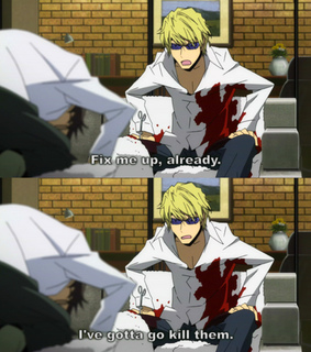 anime, bartender and blond