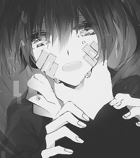 anime, anime girl and black and white