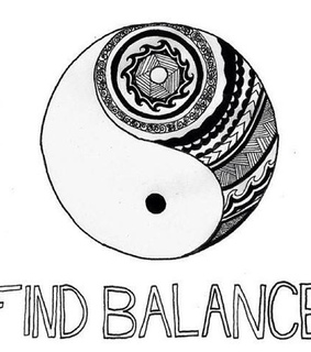 black n white, draw and yin n yan