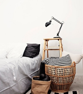 bed, bedroom and black