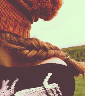 black and white, braid and brown