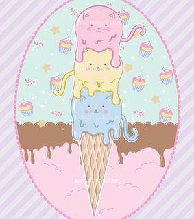 blue, brown and candy