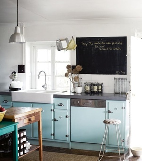 black, blue and decor