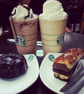 caramel, chocolate and cream