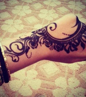 cute, hand and henna