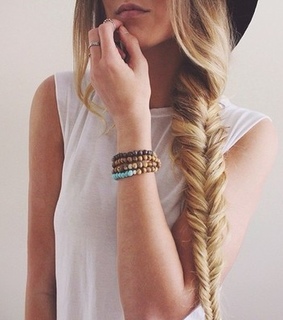 blonde, braid and fashion