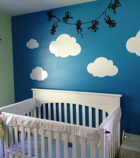 decoration, grey wall design and creamy canopy