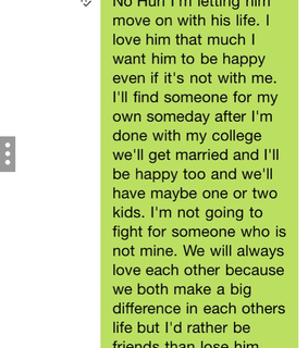 be happy, care and college