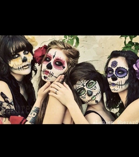 face, girls and hallowen