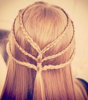 blonde, hair and long