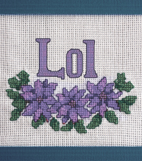 cross stitch, flowers and grunge