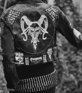 baphomet, black and white and black metal