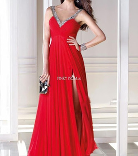 prom gown, red dress and red prom dress